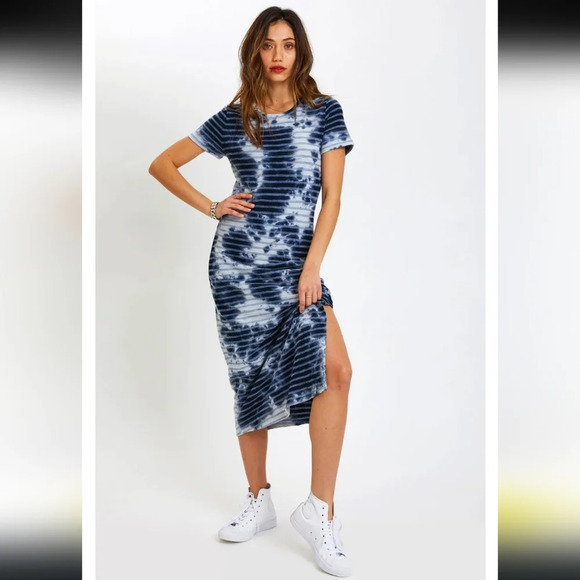 Sol Angeles, Catalina Cloud Midi‎ Dress, Cloud, Size Large - Picture 1 of 16